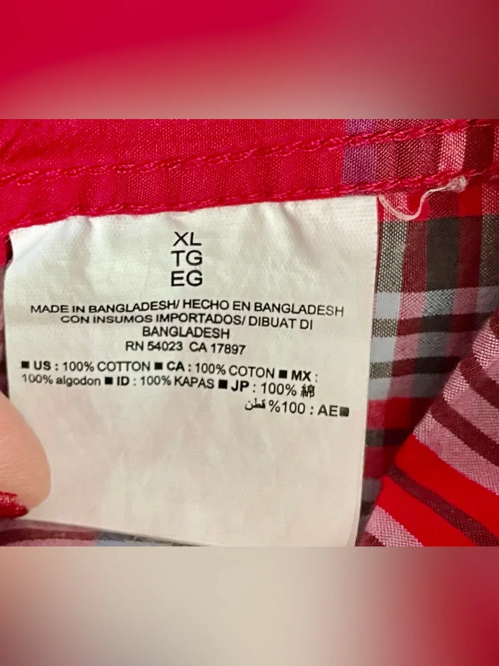 🏕️ Old Navy Red Plaid Button-Down Casual Shirt 🏕️